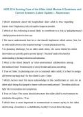 NUR 2214 Nursing Care of the Older Adult Module 6 &ndash; Rasmussen 2026&sol;2027 &vert; Questions with Correct Answers &vert; Latest Update