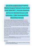 Care of the Surgical Client - SURGICAL EXAM STUDY GUIDE ACCURATE QUESTIONS AND CORRECT DETAILED ANSWERS WITH RATIONALES &vert;&vert; 100&percnt; GUARANTEED PASS <BRAND NEW VERSION>