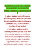 RELIAS Medical Surgical Telemetry Exam Complete Questions and Correct Answers - MEDICAL EXAM STUDY GUIDE ACCURATE QUESTIONS AND CORRECT DETAILED ANSWERS WITH RATIONALES &vert;&vert; 100&percnt; GUARANTEED PASS <BRAND NEW VERSION>