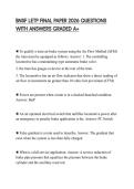 BNSF LETP FINAL PAPER 2026 QUESTIONS WITH ANSWERS GRADED A&plus;