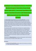 Prophecy Core Mandatory Part 2 - MEDICAL EXAM STUDY GUIDE ACCURATE QUESTIONS AND CORRECT DETAILED ANSWERS WITH RATIONALES &vert;&vert; 100&percnt; GUARANTEED PASS <BRAND NEW VERSION>