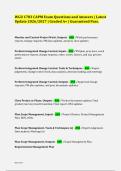 WGU C783 CAPM Exam Questions and Answers &vert; Latest Update 2026&sol;2027 &vert; Graded A&plus; &vert; Guaranteed Pass&period;