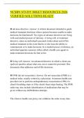 NCSBN STUDY SHEET RESOURCES 2026 VERIFIED SOLUTIONS READY
