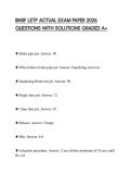 BNSF LETP ACTUAL EXAM PAPER 2026 QUESTIONS WITH SOLUTIONS GRADED A&plus;