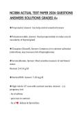 NCSBN ACTUAL TEST PAPER 2026 QUESTIONS ANSWERS SOLUTIONS GRADED A&plus;