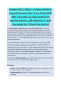 Prophecy PACU RN A V1 - MEDICAL EXAM STUDY GUIDE ACCURATE QUESTIONS AND CORRECT DETAILED ANSWERS WITH RATIONALES &vert;&vert; 100&percnt; GUARANTEED PASS <BRAND NEW VERSION>