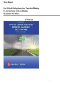 Test Bank for Ethical Obligations and Decision Making in Accounting&colon; Text and Cases &lpar;6th Edition&rpar; by Steven M&period; Mintz&vert; Latest Update 