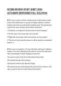 NCSBN REVIEW STUDY SHEET 2026 ACCURATE RESPONSES FULL SOLUTION