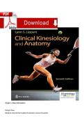 TEST BANK for Clinical Kinesiology and Anatomy 7th Edition by Lippert Lynn&period; ISBN-&period; &lpar;All Chapters 1-20&period; complete solution Guide &plus; Answer Key&rpar;