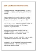 Exam &lpar;elaborations&rpar; NSG 1400&sol; NSG1400 Final Exam with answers