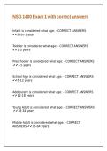 NSG 1400 Exam 1 with correct answers