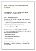 NSG 1400 Final Exam questions with answers