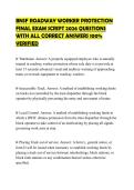 BNSF ROADWAY WORKER PROTECTION FINAL EXAM SCRIPT 2026 QUESTIONS WITH ALL CORRECT ANSWERS 100&percnt; VERIFIED