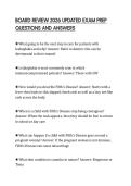 BOARD REVIEW 2026 UPDATED EXAM PREP QUESTIONS AND ANSWERS