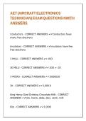 AET &lpar;AIRCRAFT ELECTRONICS TECHNICIAN&rpar; EXAM QUESTIONS NWITH ANSWERS