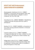 NCATT AET AEIT Endorsement QUESTIONS WITH ANSWERS