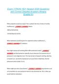 Exam 3 PNVN 1631 Newest 2026 Questions  and Correct Detailed Answers Already  Graded A&plus; 