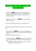 NR 507 Detailed Study Questions with  Correct Answers 