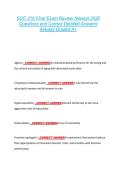 SOC 216 FInal Exam Review Newest 2026  Questions and Correct Detailed Answers  Already Graded A&plus; 
