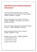 NAUI Nitrox Diver Final Exam questions with answers
