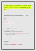 TCFP Prep Exam Questions and Answers 100&percnt; Correct &vert; Newest Version 2026&sol;2027 &vert; Graded A&plus;&period;