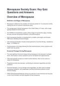 Menopause Society Exam 2026&sol;2027 &ndash; Key Questions and Rationalized Answers