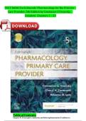 TEST BANK For Edmunds' Pharmacology for the Primary Care Provider&comma; 5th Edition by Constance G Visovsky&comma; Complete Chapters 1 &ndash; 25TEST BANK For Edmunds' Pharmacology for the Primary Care Provider&comma; 5th Edition by Constance G Visovsky&comma; Complete 
