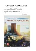SOLUTIONS MANUAL for Advanced Financial Accounting&comma; 13th Edition&period; By Theodore Christensen&comma; David Cottrell&vert; Latest Version