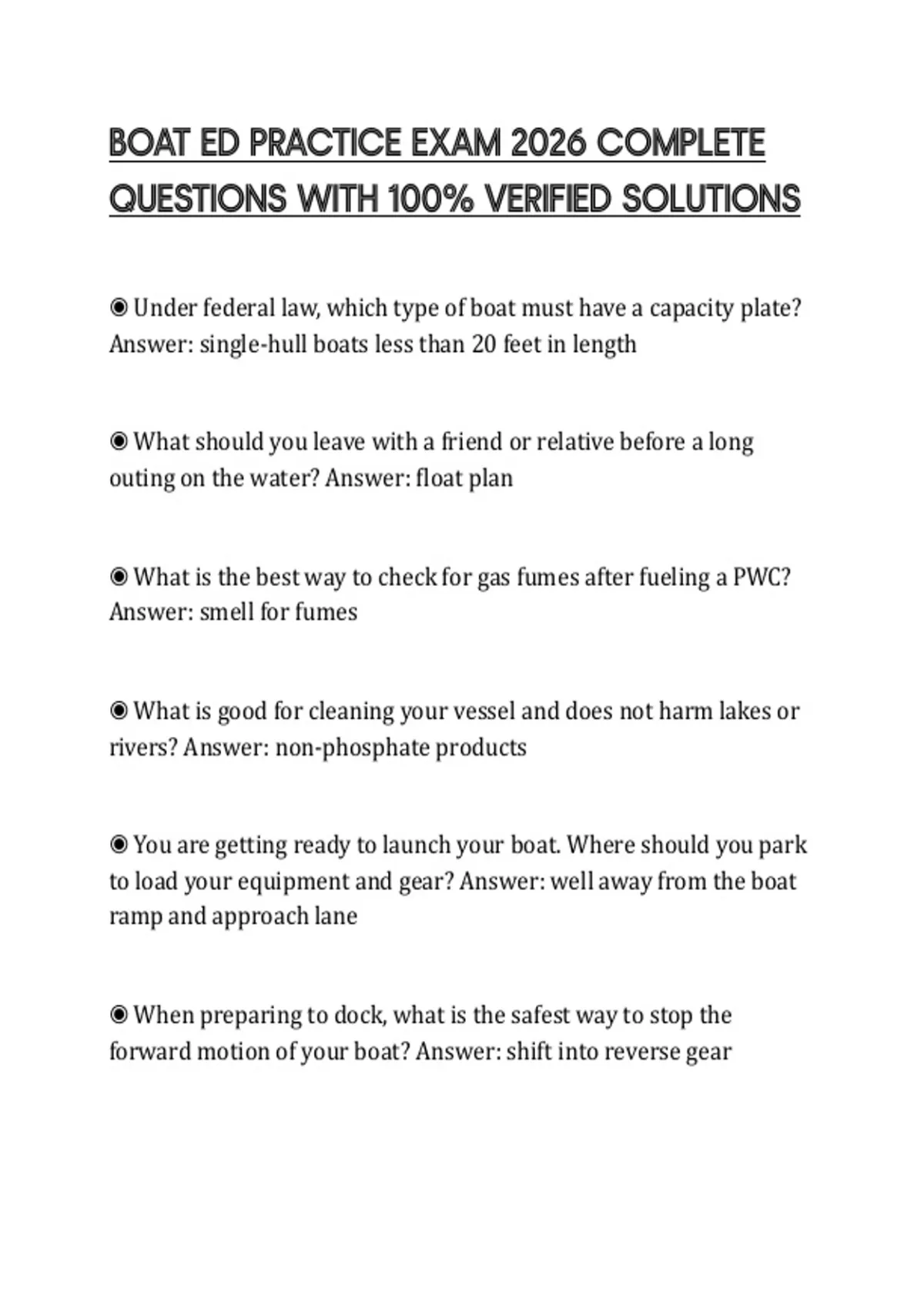 BOAT ED PRACTICE EXAM 2026 QUESTIONS WITH VERIFIED SOLUTIONS - BOAT ED ...