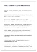 WGU D089 Principles of Economics Test Bank 2026&sol;2027 &ndash; Complete Questions and Rationalized Answers