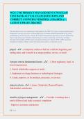 WGU C783 PROJECT MANAGEMENT C783 EXAM TEST BANK ACTUAL EXAM QUESTIONS AND CORRECT ANSWERS &lpar;VERIFIED&rpar; &vert; GRADED A&plus; &vert; LATEST UPDATE 2026&sol;2027&period;
