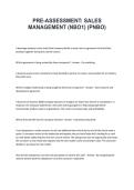 Pre-Assessment Sales Management 2026&sol;2027 &ndash; Complete Practice Questions and Answers