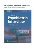 TEST BANK for The Psychiatric Interview 5th Edition&lpar; Daniel J&period; Carlat &comma; 2025&rpar; All Chapters 1-34 Fully Covered&vert; Newest Edition 2026