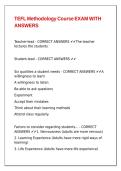 TEFL Methodology Course EXAM WITH ANSWERS