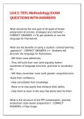Unit 2- TEFL Methodology EXAM QUESTIONS WITH ANSWERS&period;