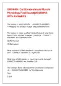 GMS 6474 Cardiovascular and Muscle Physiology Final Exam QUESTIONS WITH ANSWERS