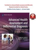 Test Bank For Advanced Health Assessment And Differential  Diagnosis Essentials For Clinical Practice  1st Edition Myrick&comma; Chapters 1 &ndash; 12&vert; Latest Update