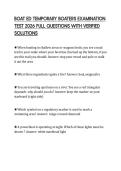 BOAT ED TEMPORARY BOATERS EXAMINATION TEST 2026 FULL QUESTIONS WITH VERIFIED SOLUTIONS