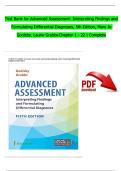 TEST BANK for Advanced Assessment Interpreting Findings and Formulating Differential Diagnoses 5th Edition by Goolsby All Chapters 1-22&comma; Completely Covered With Questions And Detailed Solutions&period;