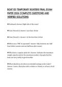 BOAT ED TEMPORARY BOATERS FINAL EXAM PAPER 2026 COMPLETE QUESTIONS AND VERIFIED SOLUTIONS