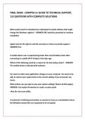 FINAL EXAM - COMPTIA A&plus; GUIDE TO TECHNICAL SUPPORT&comma;  11E QUESTIONS WITH COMPLETE SOLUTIONS