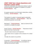 CMGT 3500 Test 3 Exam Questions & Answers &lpar;Latest 2026&rpar;