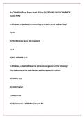 A&plus; COMPTIA Final Exam Study Guide QUESTIONS WITH COMPLETE  SOLUTIONS