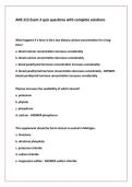 ANS 313 Exam 3 quiz questions with complete solutions