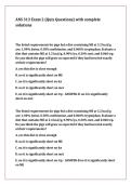 ANS 313 Exam 2 &lpar;Quiz Questions&rpar; with complete  solutions