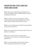 NETSUITE ERP FINAL STUDY GUIDE 2026 TESTED ITEMS SOLVED