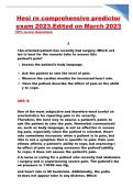 Hesi rn comprehensive predictor exam 2023&period;Edited on March 2023 100&percnt; &lpar;score&rpar; Quaranteed&period;