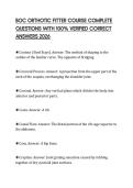 BOC ORTHOTIC FITTER COURSE COMPLETE QUESTIONS WITH 100&percnt; VERIFIED CORRECT ANSWERS 2026