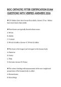 BOC ORTHOTIC FITTER CERTIFICATION EXAM QUESTIONS WITH VERIFIED ANSWERS 2026