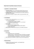 Study Guide for Quantitative Analysis for Business &lpar;C723&rpar; 2026&sol;2027 &vert; Complete Guide